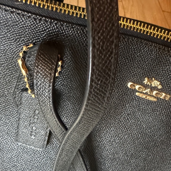 Coach Black Leather Zip-Top Tote bag - Picture 3 of 14